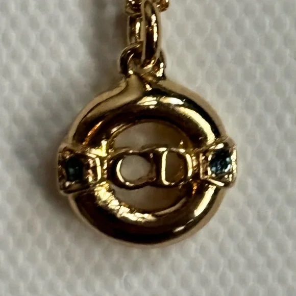 Christian Dior necklace CD/Emerald stone NWT - Picture 10 of 14